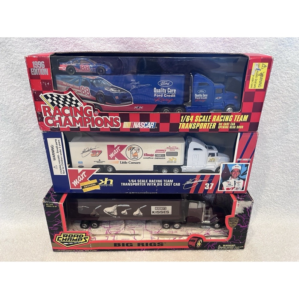 90's Lot Racing Champions Road Champs Big Rigs Transporters NASCAR 1/64 Diecast